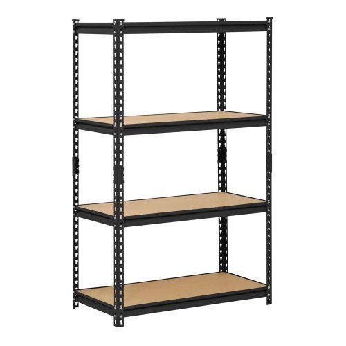 Edsal UR-364BLK Black Steel Industrial Shelving, 4 Adjustable Shelves, 320...NEW