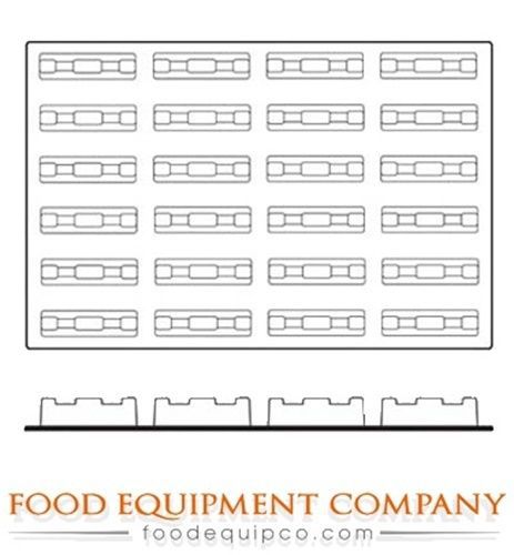 Paderno 47678-26 Crenel Mold non-stick 24 per sheet 3.5 oz. 1-1/8&#034; W x...