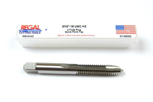 5/16 x 18 unc h3 2 flute spiral pointed plug tap  (k-3-1-1-1) for sale