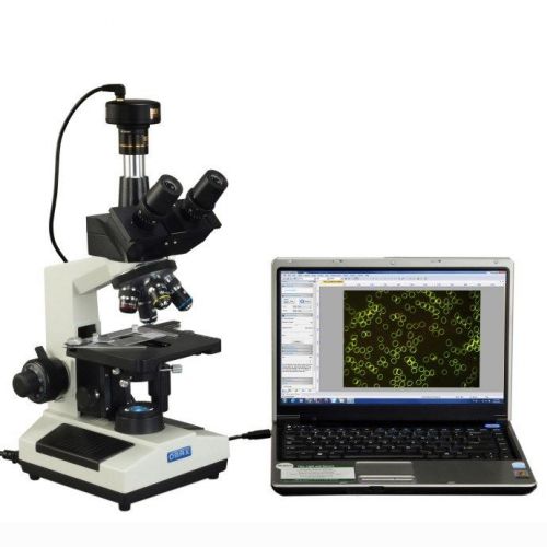 Omax darkfield led trinocular compound microscope 40x-2500x+3mp digital camera for sale