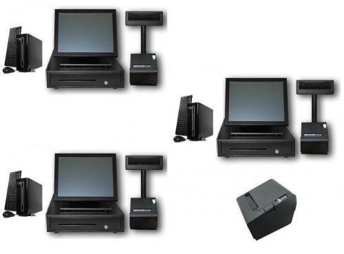 Three station POS System - Quickserve restaurant config