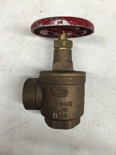 United 1-1/2&#034; Fire Hose Valve Fig. 88 (767-L)