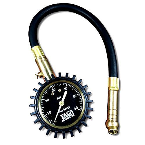 Tire Pressure Gauge 60 PSI Flexible No Leak 360 Degree Swivel Chuck Long Lasting