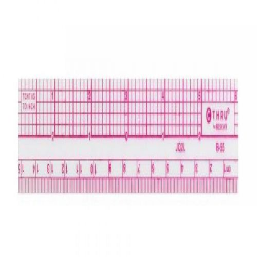 Westcott 10ths/Metric Beveled Ruler, 6-Inch/15cm (B-55)