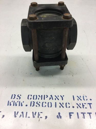 1 1/2&#034; npt brooks flapper type sight flow indicator w/ steel body c-087-h-003 for sale