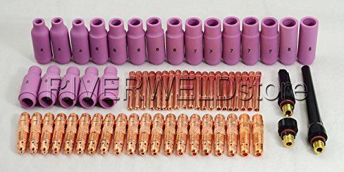 RIVERWELDstore TIG Collet Body Alumina Nozzle TIG Back Cap Assorted Size Fit SR