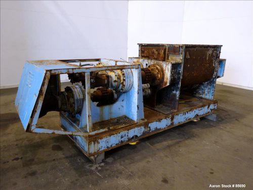 Used- Winkworth Machinery Mixer Extruder, 110 Gallon (500 liter) Working Capacit