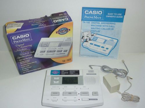 Casio PhoneMate TA-160 Digital Answering Machine w/ Work and Talk Speakerphone