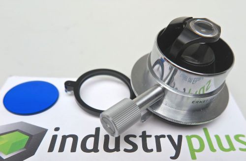 Leitz Wetzlar Germany Microscope Swing flip Out  Optical Condenser w/blue filter