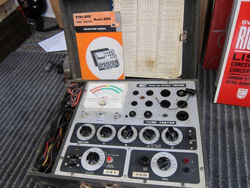 B&amp;K Dyna 625 Tube Tester, Instruction Book, Tube Set Up Chart, Needs Repair/Rest