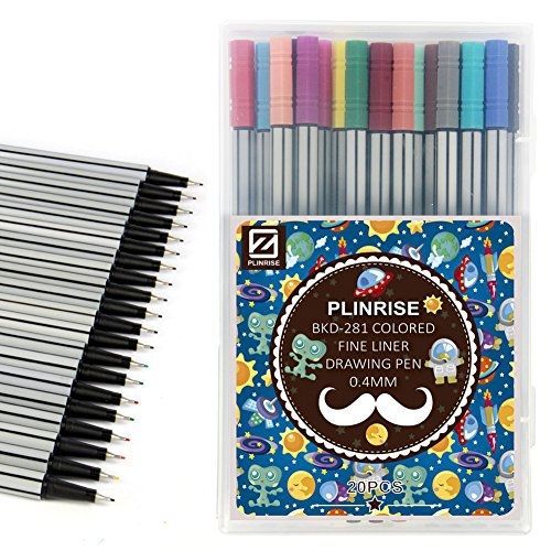 Plinrise Comix Baoke D281 Office Colored Pen Point Gel Ink Pen ,Set of 20