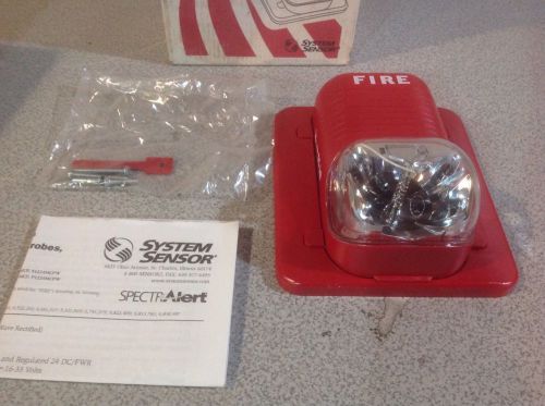 New SpectrAlert System Sensor P1224MC  Horn/Strobe Combo Red