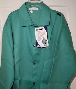 Radnor Westex FR7A 30 Inch FR Lightweight Welding Jacket 2XL Greenish Blue NWT