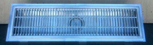 Floor drain, trough, restaurant, industrial, 12x48 stainless steel grates