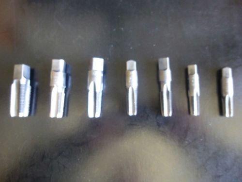 Vintage set of (7) NPT Pipe Taps HI SPEED - USA mfg