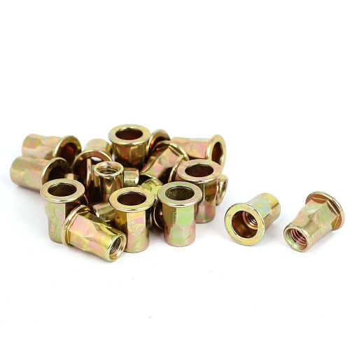 Uxcell 20pcs m6x15mm half hex body flat head blind rivet nuts nutserts fasten... for sale