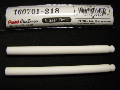 2 x Eraser Refills from Pentel Model Clic Eraser Made in Japan Size 7 x 90 mm.