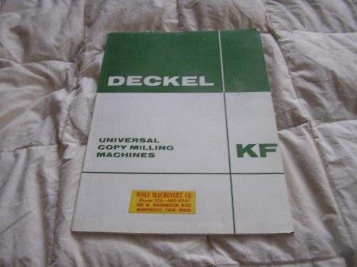 Deckel Universal Copy Milling Machines