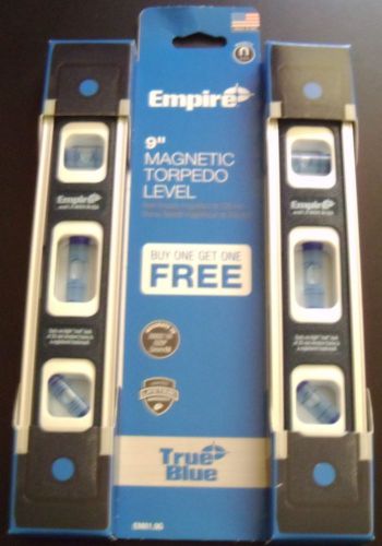 EMPIRE 9&#034; MAGNETIC TORPEDO LEVELS (2 PACK