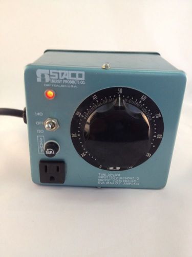 Staco 3pn501 in 120v 50/60 cycle 10, out 120/140v, kva max 0.7 amps 5, used for sale