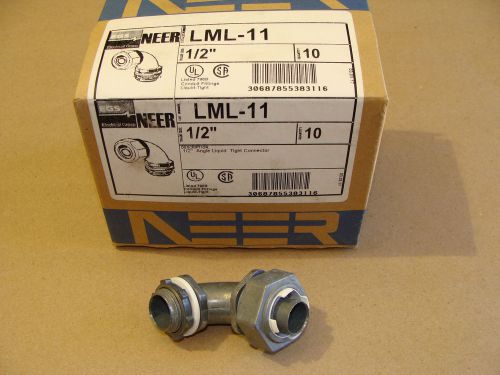 New box of 10 egs neer lml-11 1/2&#034; 90 deg angle liquid tight conduit connectors for sale