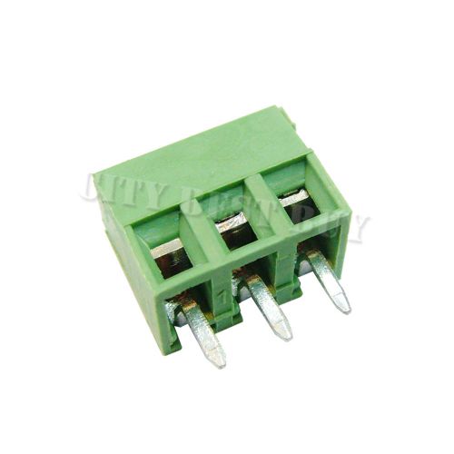 50 pcs 3.81mm Pitch 150V 9A 3P Poles PCB Screw Terminal Block Connector Green