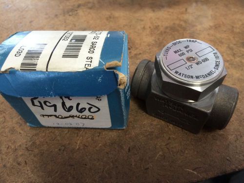 NEW OLD WATSON &amp; MCDANIEL WD-600 600PSI 1/2&#034; NPT TURBO DISC STEAM TRAP GL