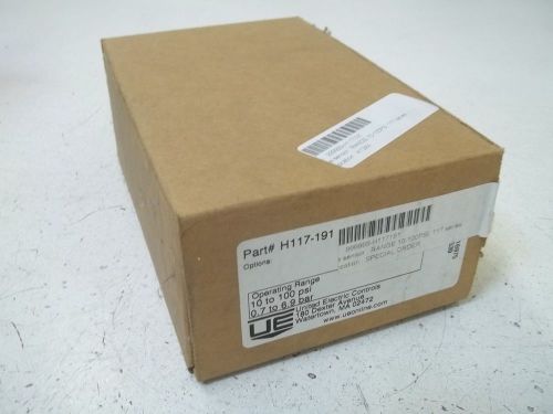 UNITED ELECTRIC CONTROLS H117-191 PRESSURE SWITCH *NEW IN A BOX*