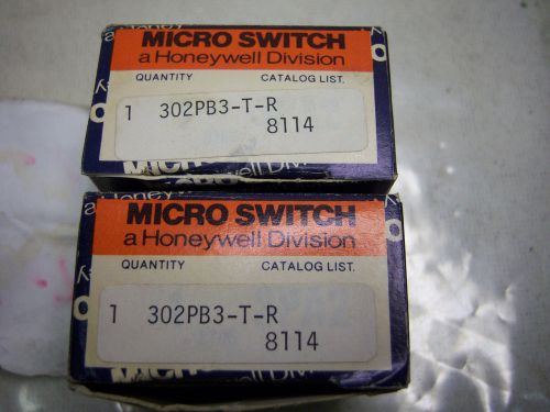 (z 1-15 L25) LOT OF 2 HONEYWELL MICRO SWITCH 1-302PB3-T-R