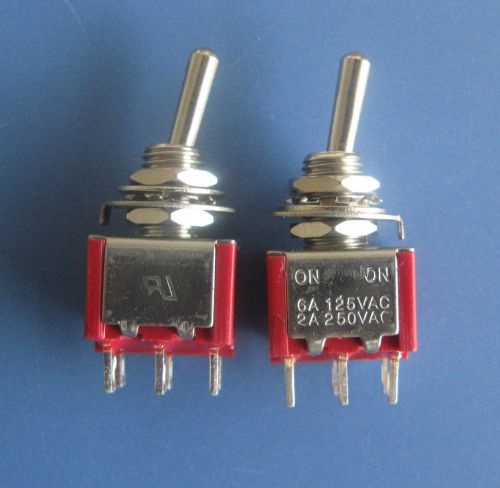 Toggle Switch 6 Pin ON-ON 2 Position AC 250V/2A 125V/5A UR List 2 PCS