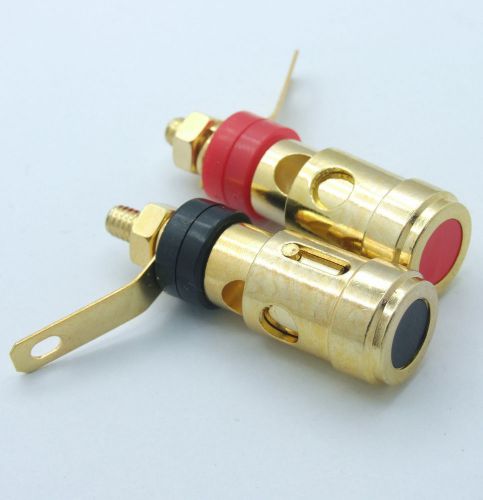 40PCS Terminals Cable Crimp Binding Post for Power Amplifier Banana plug Speaker