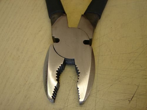 P M  Lineman Pliers 10 1/2&#039;&#039; long ~ Coushion Handle ~ Heavy Duty