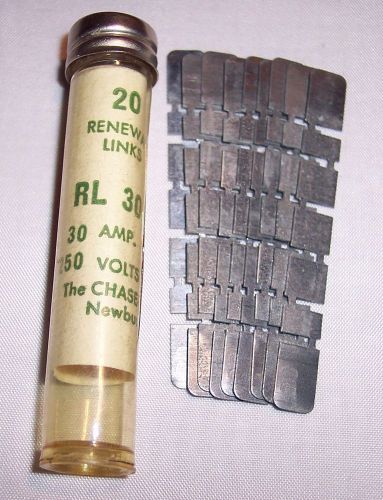 Renewal Links RL 30 Amp 250 Volts (Tube of 9) Fuses NOS