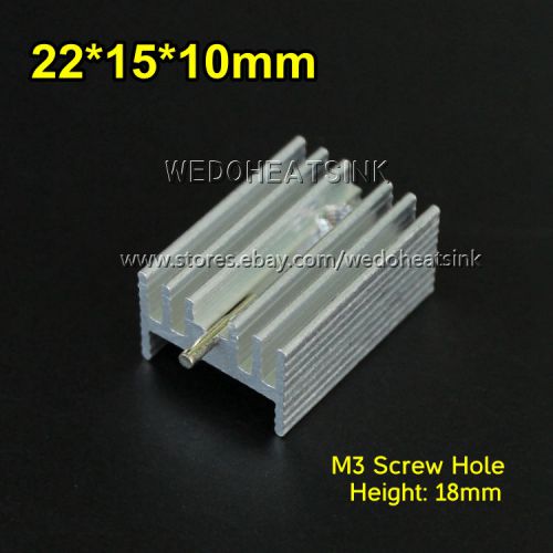 100pcs Aluminum 22*15*10mm HeatsinksWith Needle Radiator TO-220/TO220 Transistor