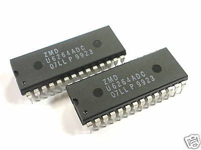 ( 2 PC. ) ZMD U6264ADC-07LL VERY LOW POWER SRAM, 28 PIN DIP