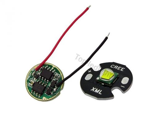 Dc3.7v 2.5a led dimmer driver+10w cree xml-t6 white led light emitter 16mm pcb for sale