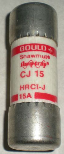 ELECTRICAL FUSE GOULD SHAWMUT AMP-TRAP CLASS J 15A 15 AMP 600V HRCI-J CJ15 NEW