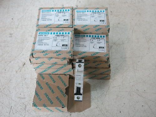 20 SIEMENS 5SY5 106-7 MCB MINIATURE CIRCUIT BREAKERS, 1P, 6A, CURVE C