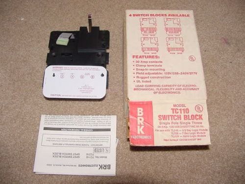 Brk tc110 switch block single pole single throw 30 amp 120/208/240/277 vac 60 hz for sale