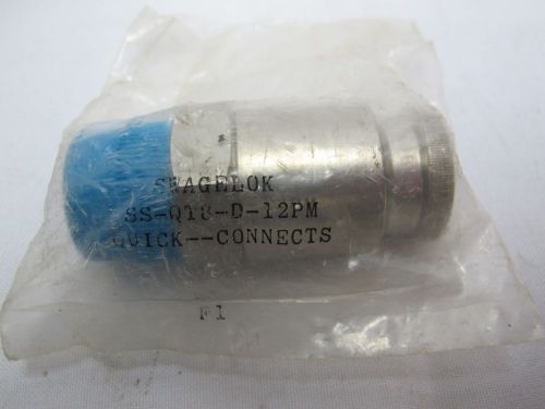 1ea New Swagelok SS PTFE-Sealed Quick-Connect SS-QT8-D-12PM