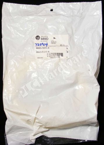 New sealed allen bradley 889d-f4ac-5 /b cordset dc micro m12 female 5m  4-pin for sale