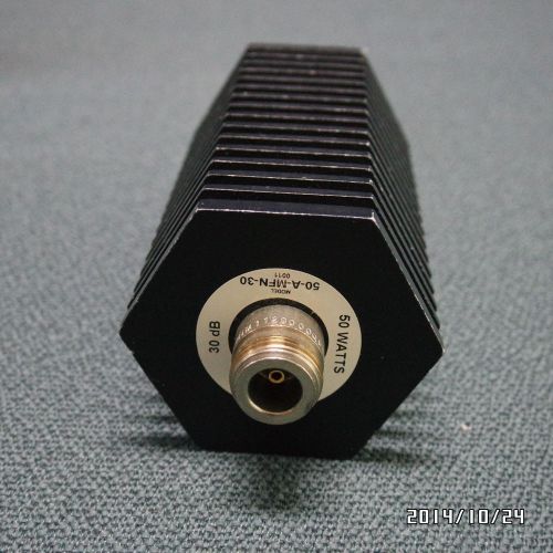 Bird 50-A-MFN-30 Power Attenuator. 30dB, 50 W, DC to 2.5GHz.