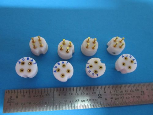 LOT 8 EA AUGAT TEFLON TO-5 HOLDER ADAPTORS RF MICROWAVE TRANSISTORS CRYSTALS