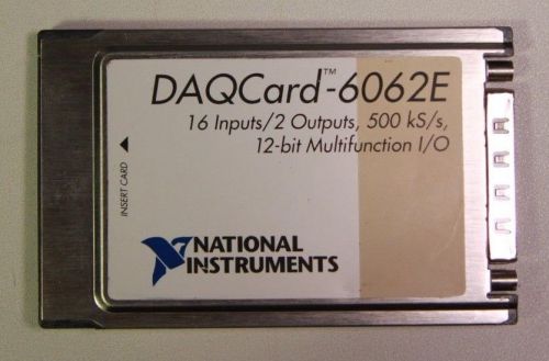 National instruments daqcard-6062e pcmcia 12-bit i/o card for sale