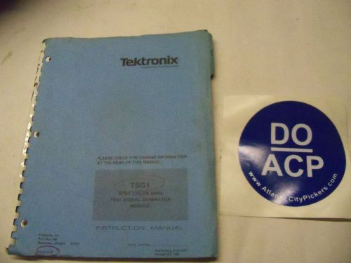 TEKTRONIX TSG1 NTSC COLOR BAR TEST SIGNAL GENERATOR INSTRUCTION SN 070-2103-01