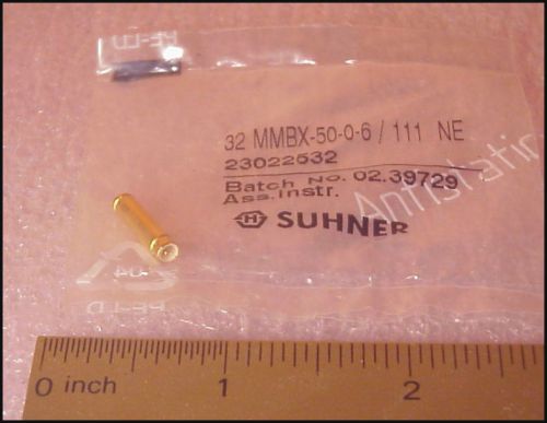 10 Huber Suhner - MMBX male to male barrel connectors PN/ 32-MMBX-50-0-6/111-NE