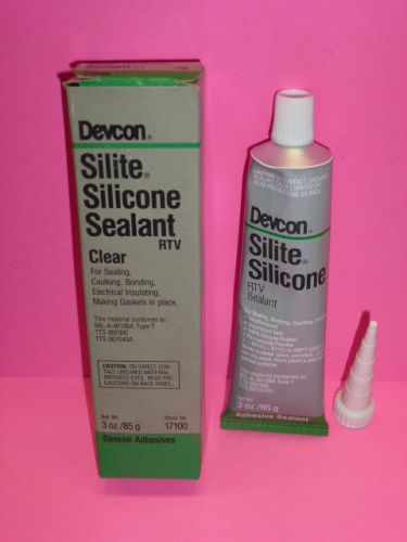 Devcon SILITE SILICONE SEALANT RTV CLEAR #17100, 3-oz. TUBE