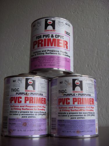 Hercules Purple Primer for PVC and CPVC 32 fl.oz. (1quart)