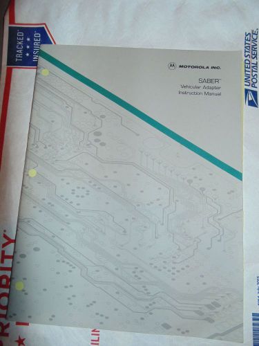 MOTOROLA SABER( SVA) REPAIR INSTRUCTION MANUAL 68P81068C70-0