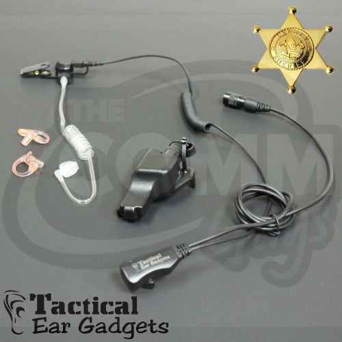 HAWK Police Lapel Microphone Earpiece with Tube Motorola XTS5000 XTS3000 XTS2500